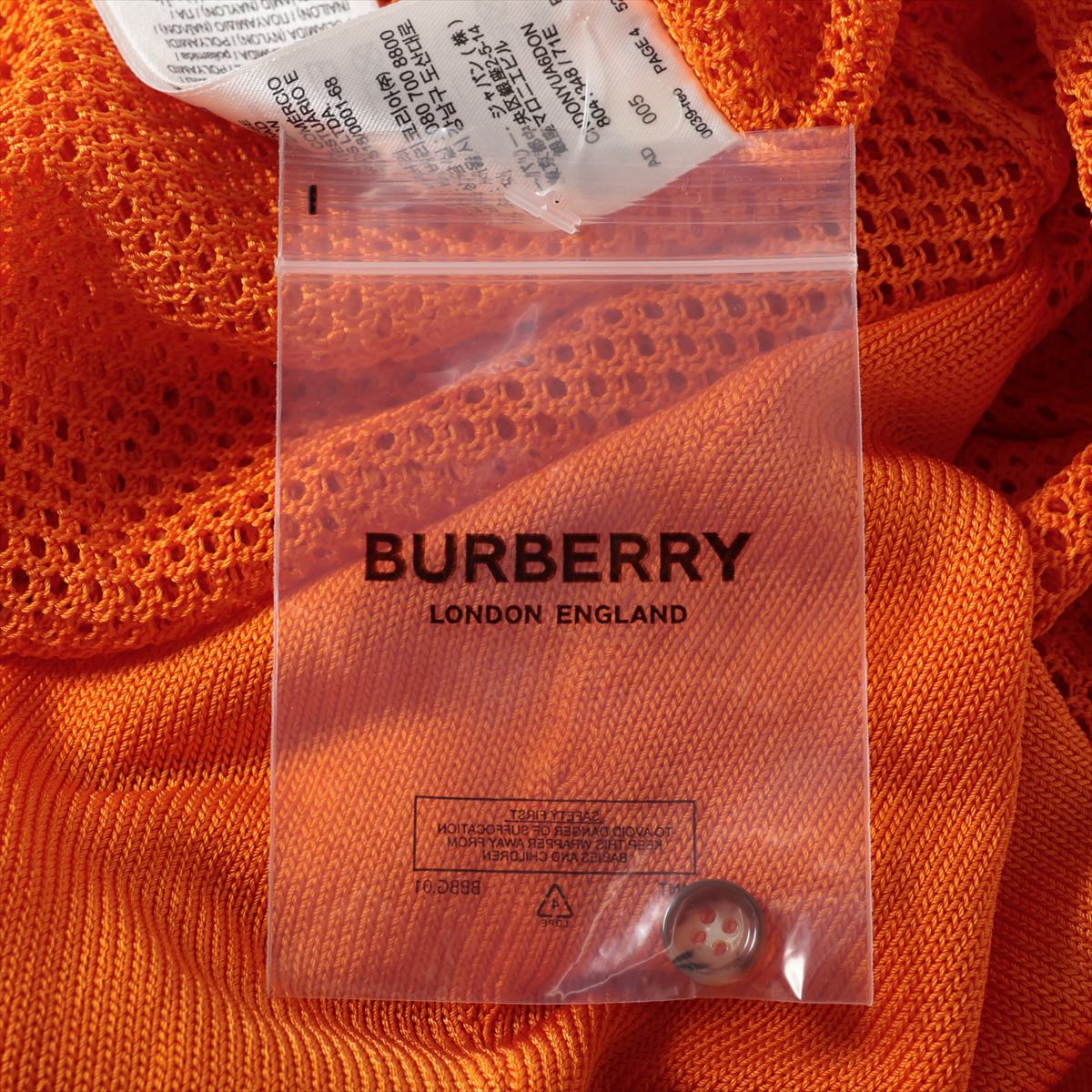 Designer Burberry Tisci Period Cuprammonium Rayon Knit Skirt Orange