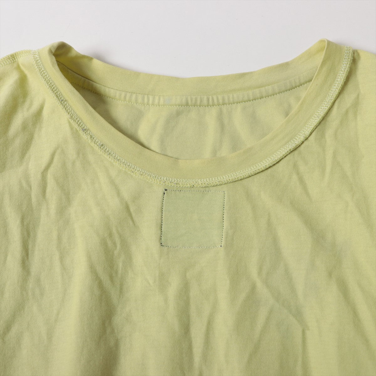Designer Fendi Label Tag Logo T-shirt Yellow