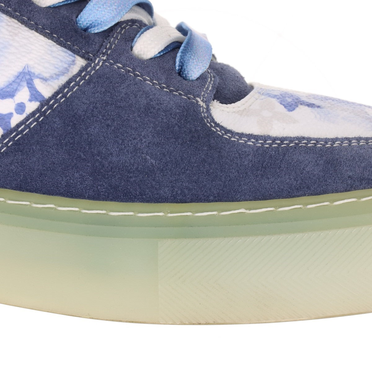 Designer Louis Vuitton Ollie Low-top Watercolor Monogram Sneaker Blue