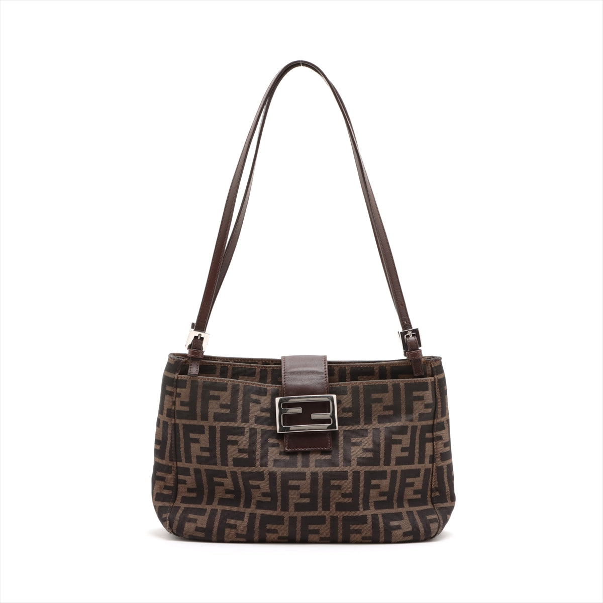 #1 Fendi Zucca Canvas Shoulder Bag Brown