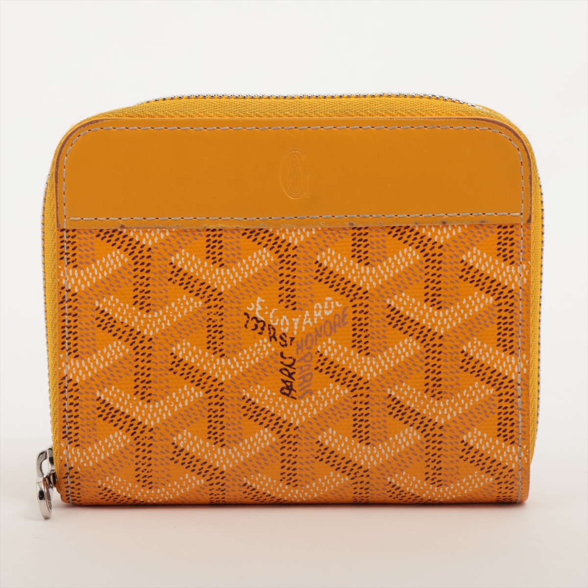 Goyard Leather Zippy Coin Purse Yellow