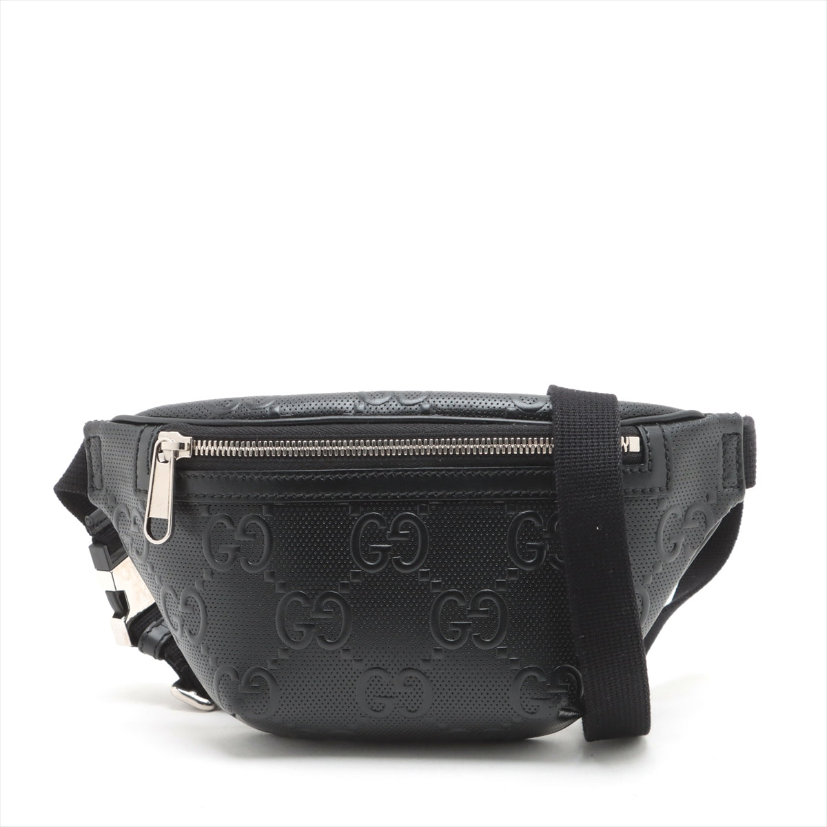 Gucci GG Embossed Leather Waist Bag Black