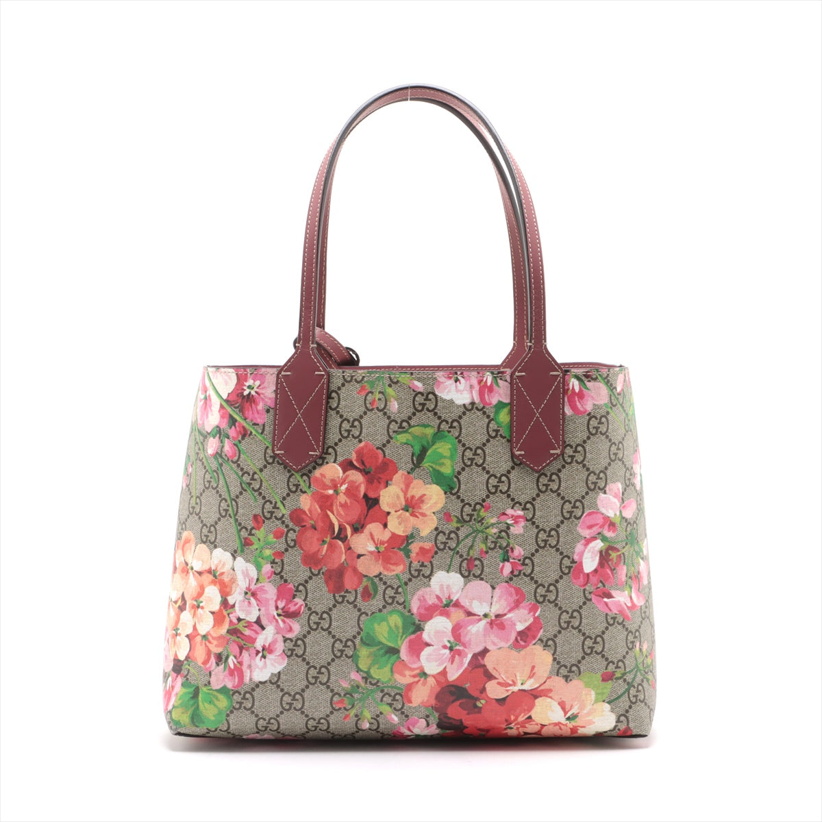 Gucci GG Logo Blooms Reversible Tote Bag Pink