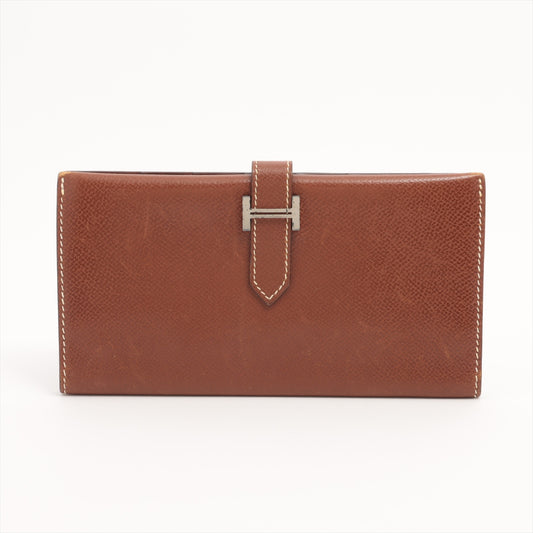 Hermès Bearn Veau Epsom Wallet Brown