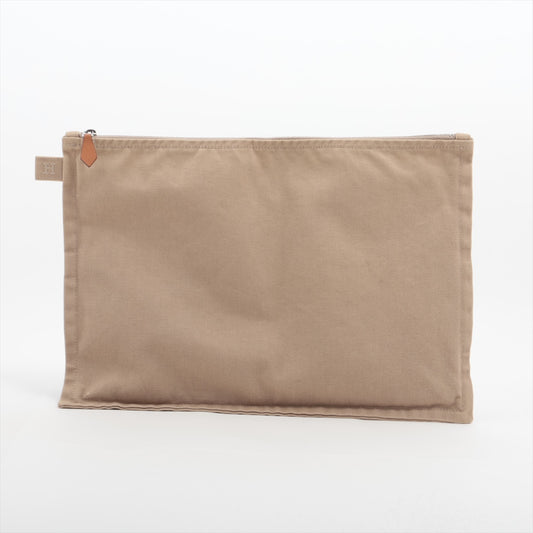 Hermès Yachting Flat GM  Pouch Beige