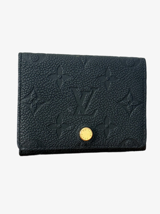 Louis Vuitton Empreinte Card Case Wallet — Black