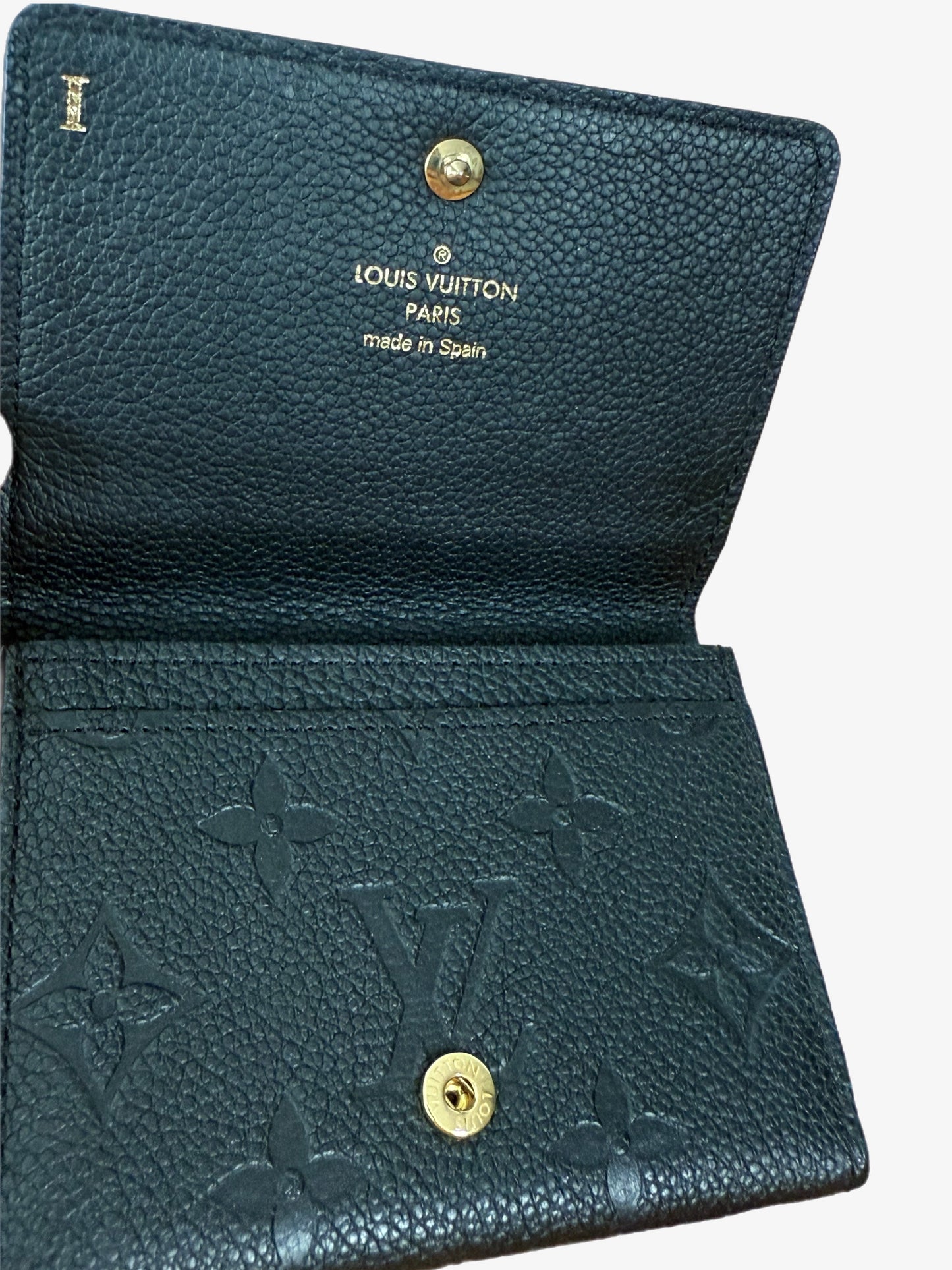 Louis Vuitton Empreinte Card Case Wallet — Black