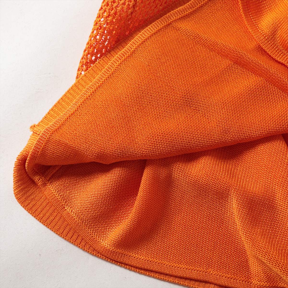 Top Burberry Tisci Period Cuprammonium Rayon Knit Skirt Orange