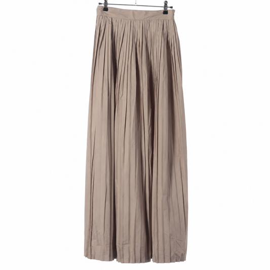 Christian Dior Pleated Polyester Skirt — Beige, I40; actual item photo 1