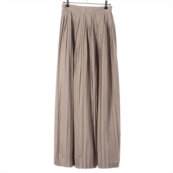 Christian Dior Pleated Polyester Skirt — Beige, I40