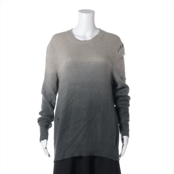 Christian Dior Bee Embroidered Knit Top — Gray, I40