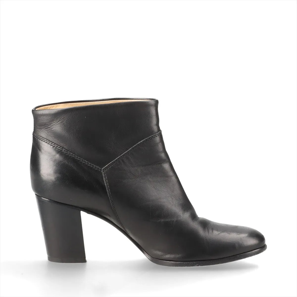 Chanel CC Leather Ankle Boots — Black, 37.5; actual item photo 2