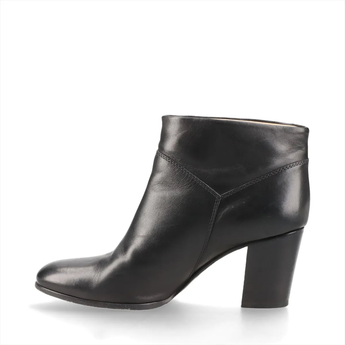 Chanel CC Leather Ankle Boots — Black, 37.5; actual item photo 4