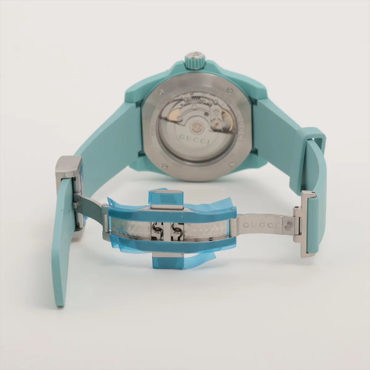 Gucci Dive 136.3 Automatic Skeleton Watch — Aquamarine — actual item, additional view 4