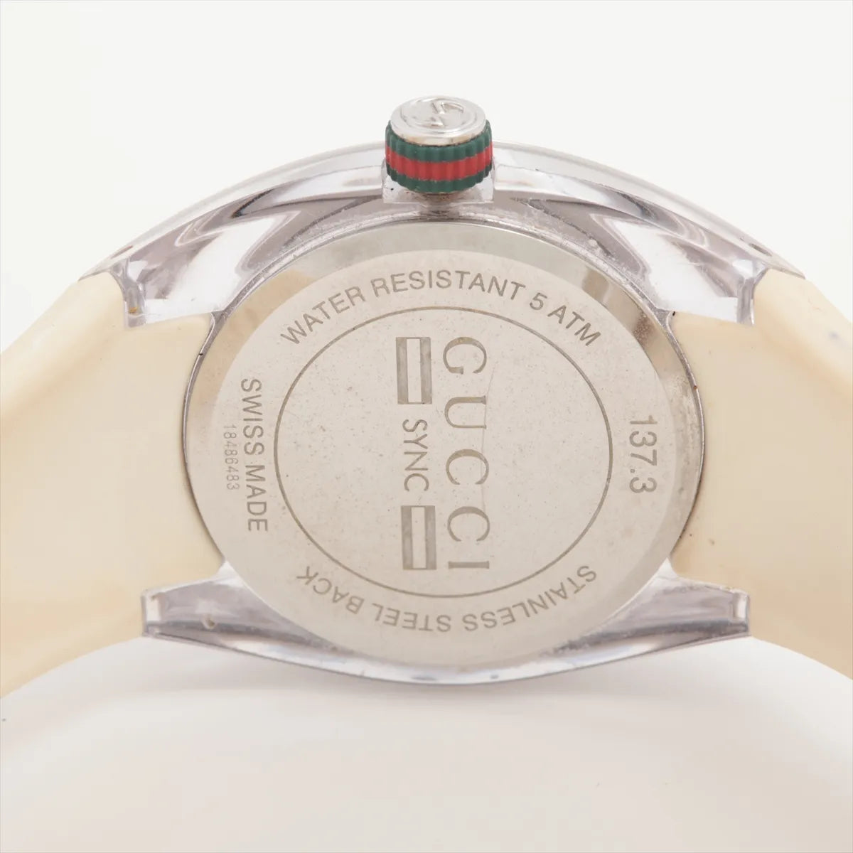 Gucci SYNC 137.3 Quartz Watch — White Web Stripe — actual item, additional view 8