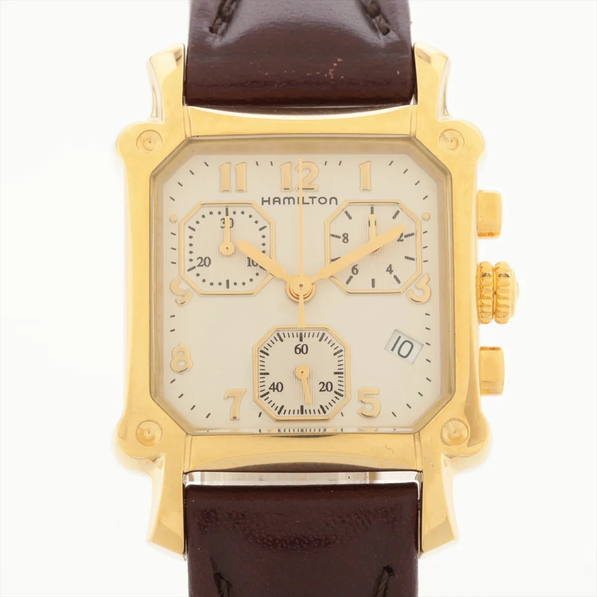 Hamilton Lloyd 6316 Quartz Chronograph Watch — Gold Tone — actual item front view