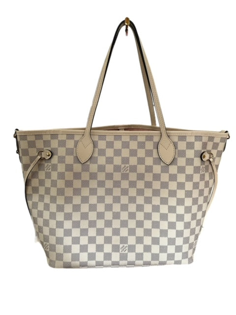 Best Seller Louis Vuitton Neverfull MM Damier Azur Limited Edition with Braided Strap