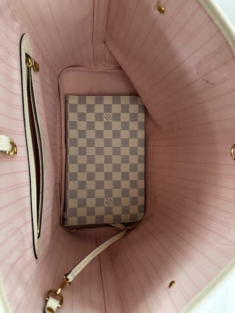 Top rated Louis Vuitton Neverfull MM Damier Azur Limited Edition with Braided Strap