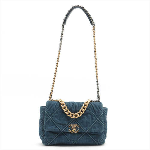 Best Chanel 19 Denim Two - Way Crossbody Bag