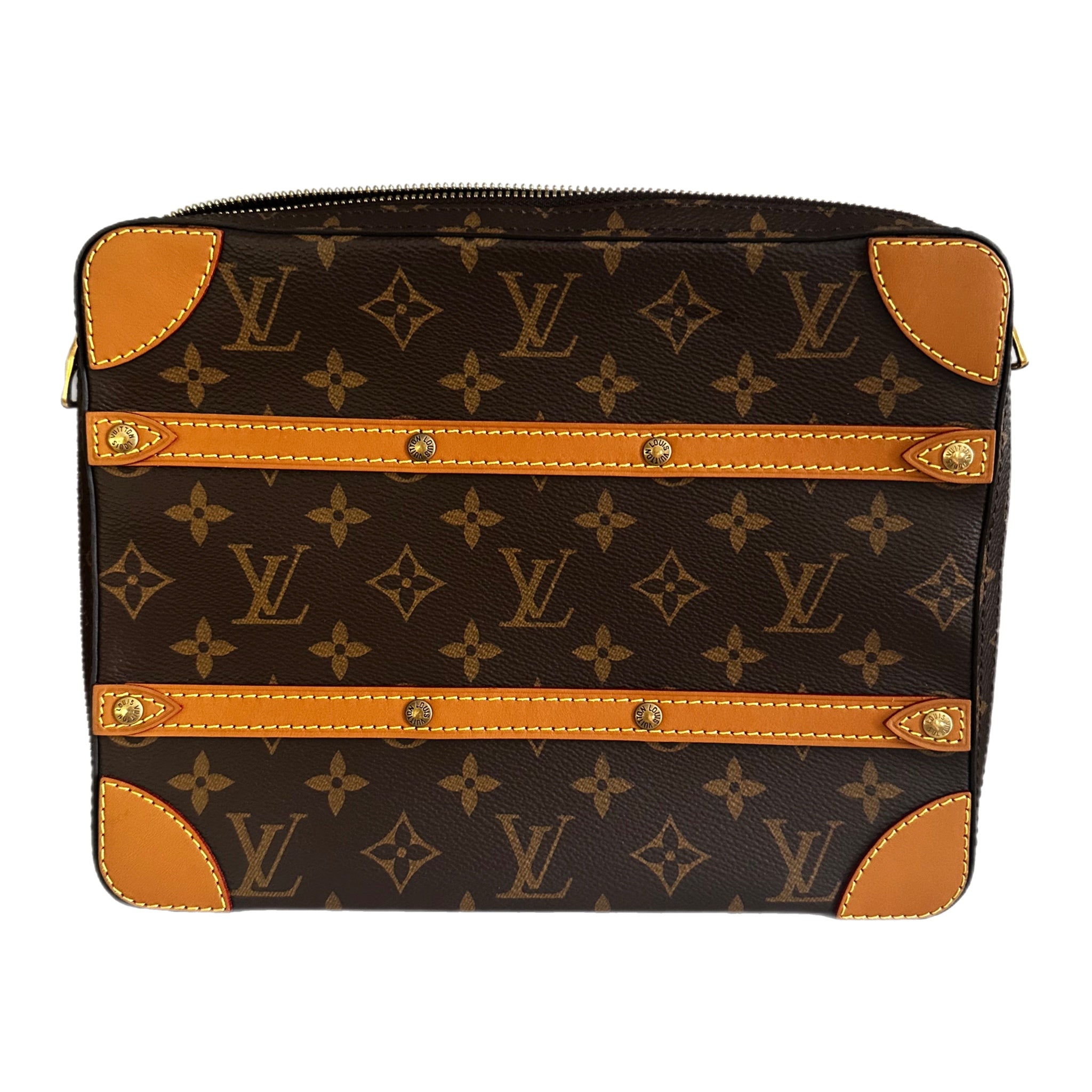 Louis Vuitton Soft Trunk Messenger Bag Monogram Canvas PM Brown