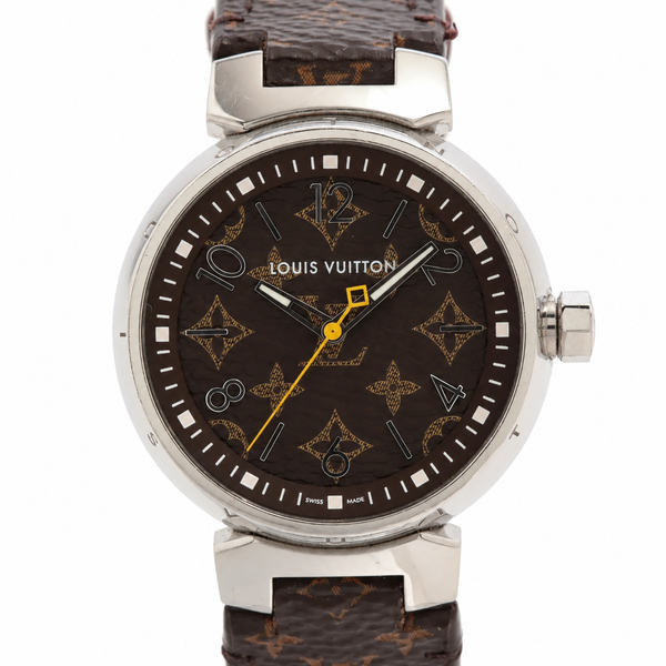 Louis Vuitton Tambour QA071Z Quartz Watch — Brown Monogram