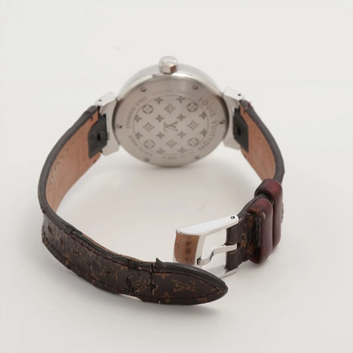 Louis Vuitton Tambour QA071Z Quartz Watch — Brown Monogram — actual item, additional view 4