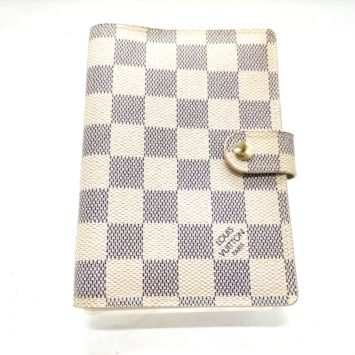 Louis Vuitton Damier Azur Ring Agenda Cover — Personalized — item view