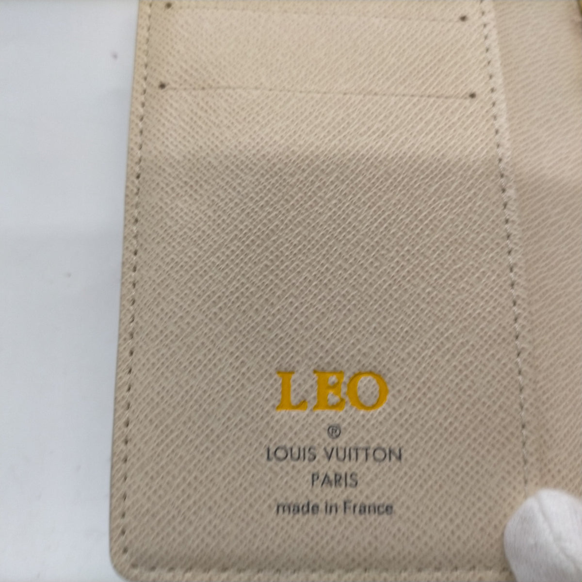 Louis Vuitton Damier Azur Ring Agenda Cover — Personalized — original detail