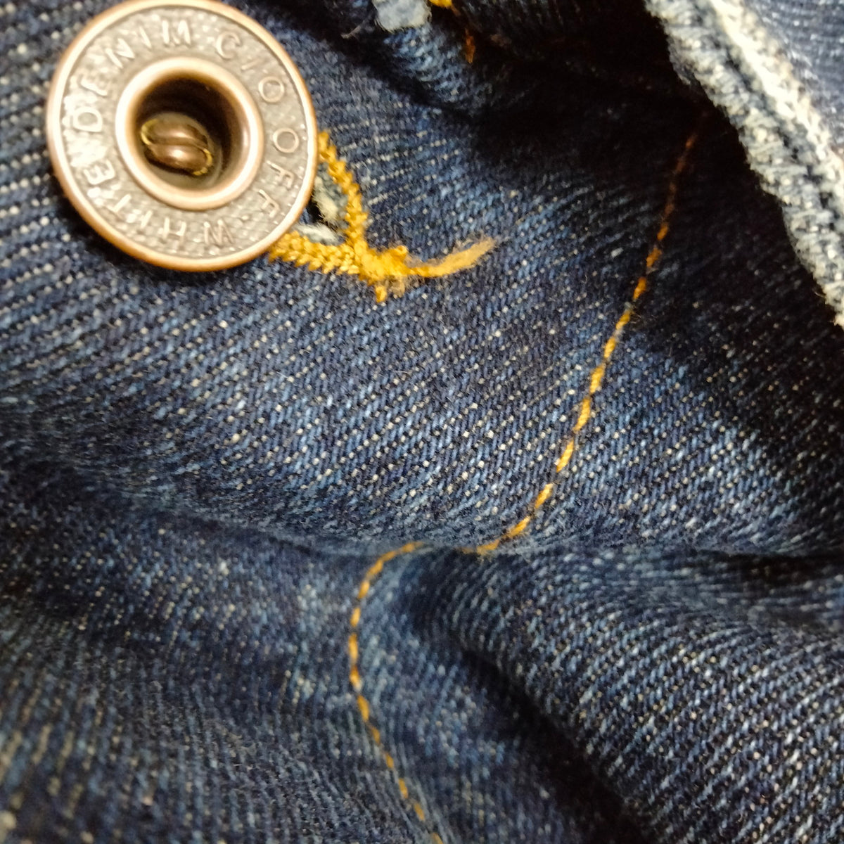 Off-White Blue Cotton Denim Jacket — XS — original detail 5