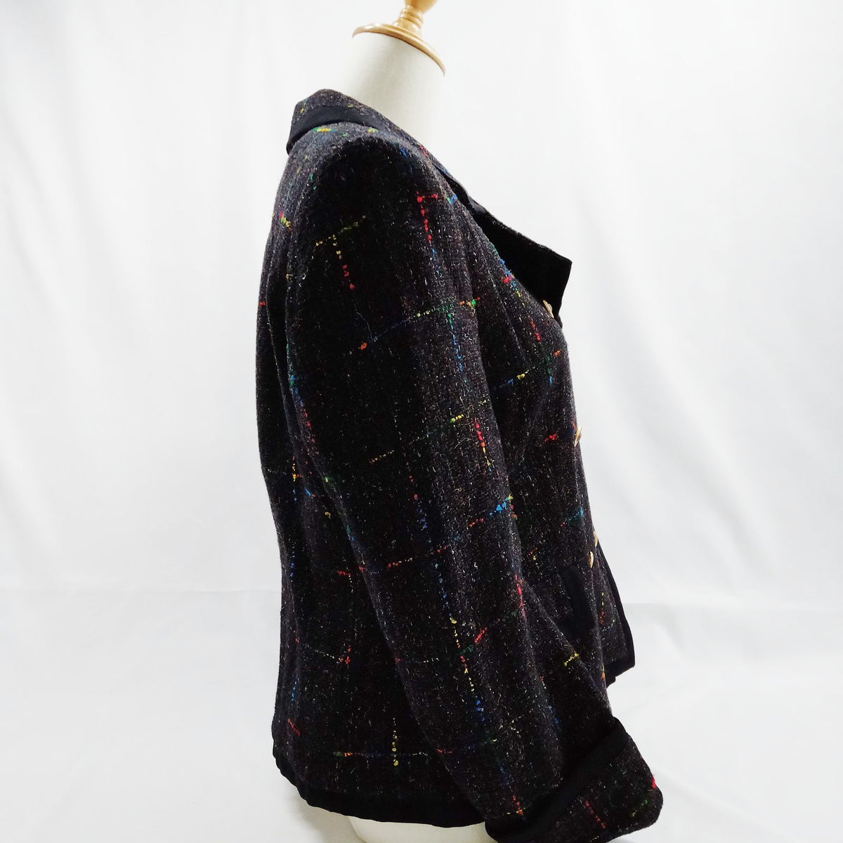 Versace Jeans Couture multicolor tweed jacket detail 1