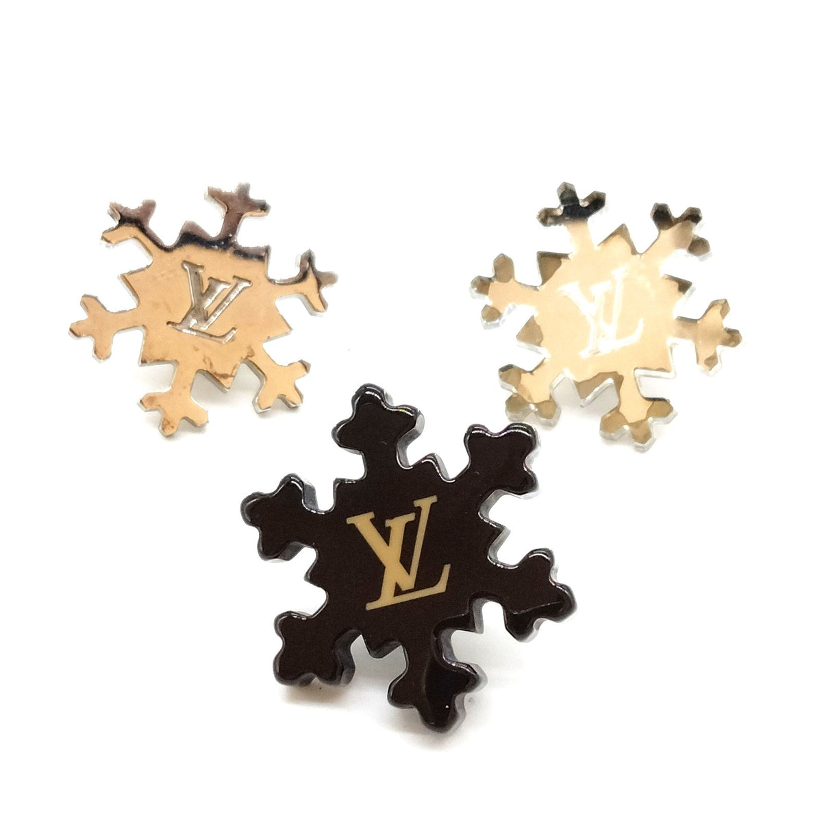 Louis Vuitton LV Snowflake Pin Set — Three Pieces — original detail