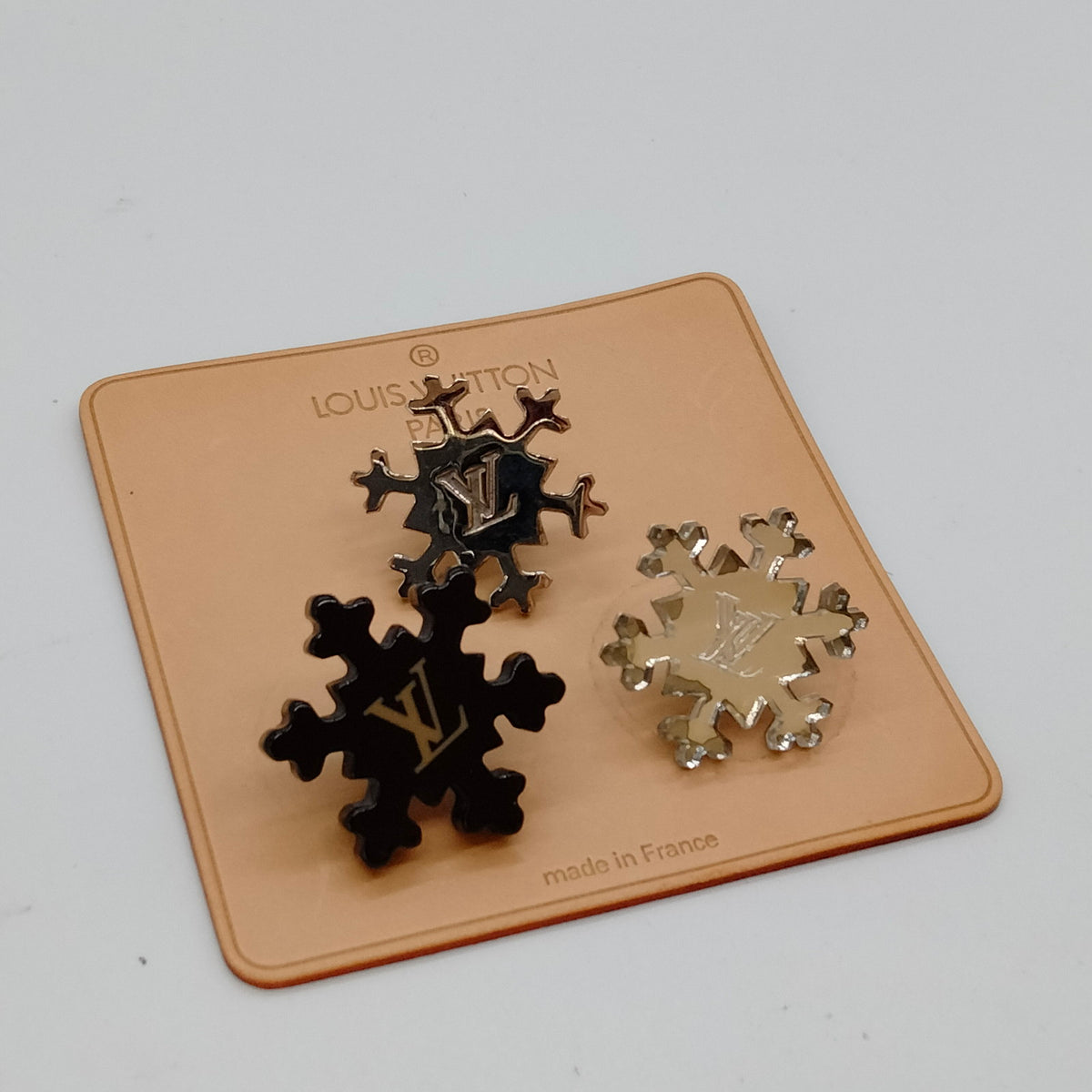 Louis Vuitton LV Snowflake Pin Set — Three Pieces — original detail
