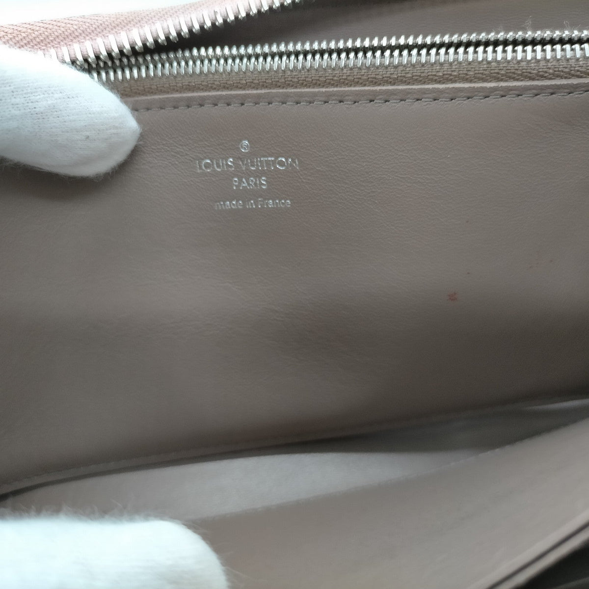 Louis Vuitton Pink Leather Zippy Wallet — original photograph 5