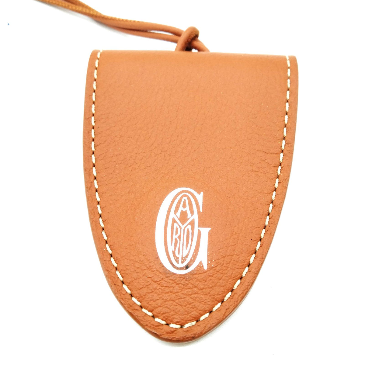Goyard Tan Leather Clip Charm with Cord — original detail