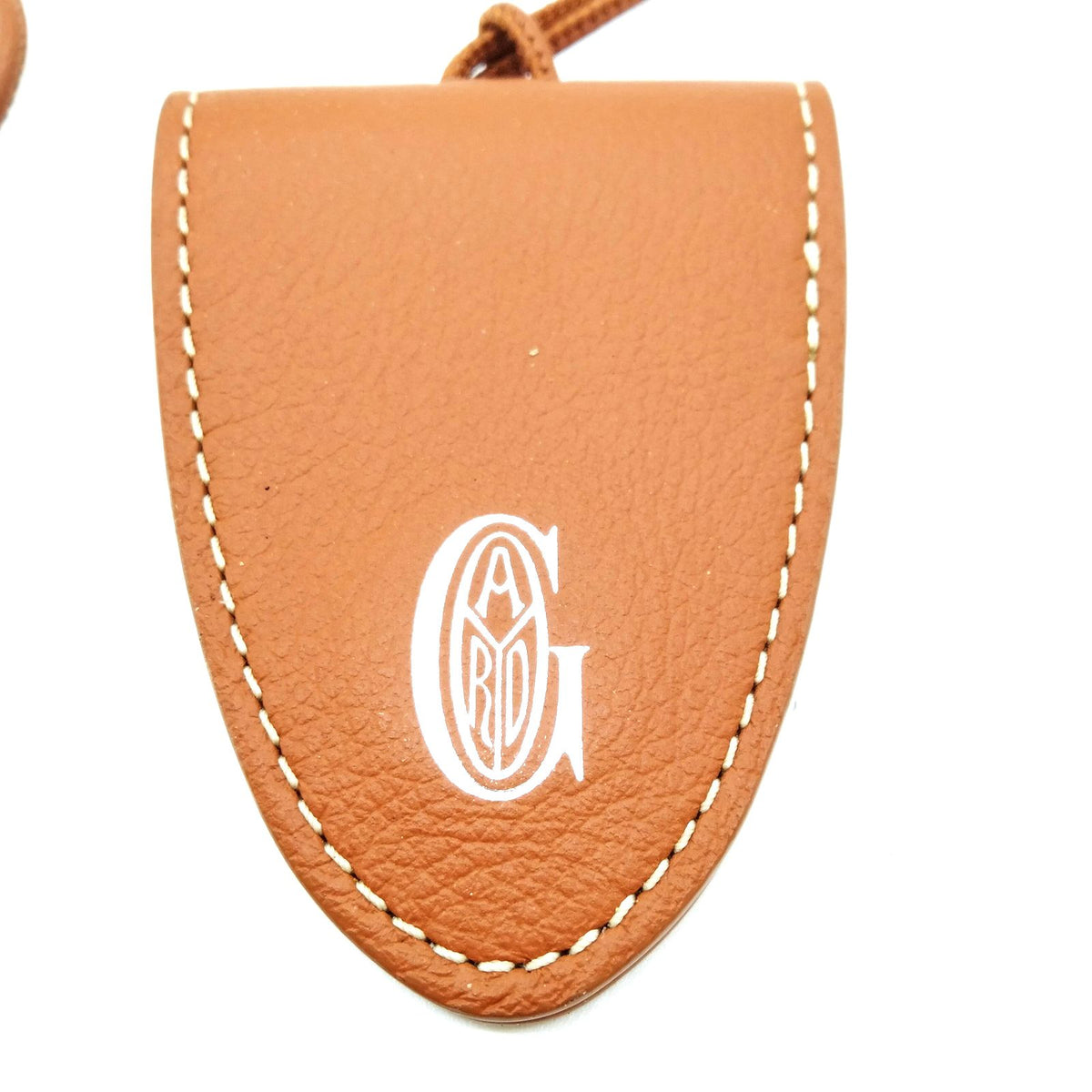 Goyard Tan Leather Clip Charm with Cord — original detail