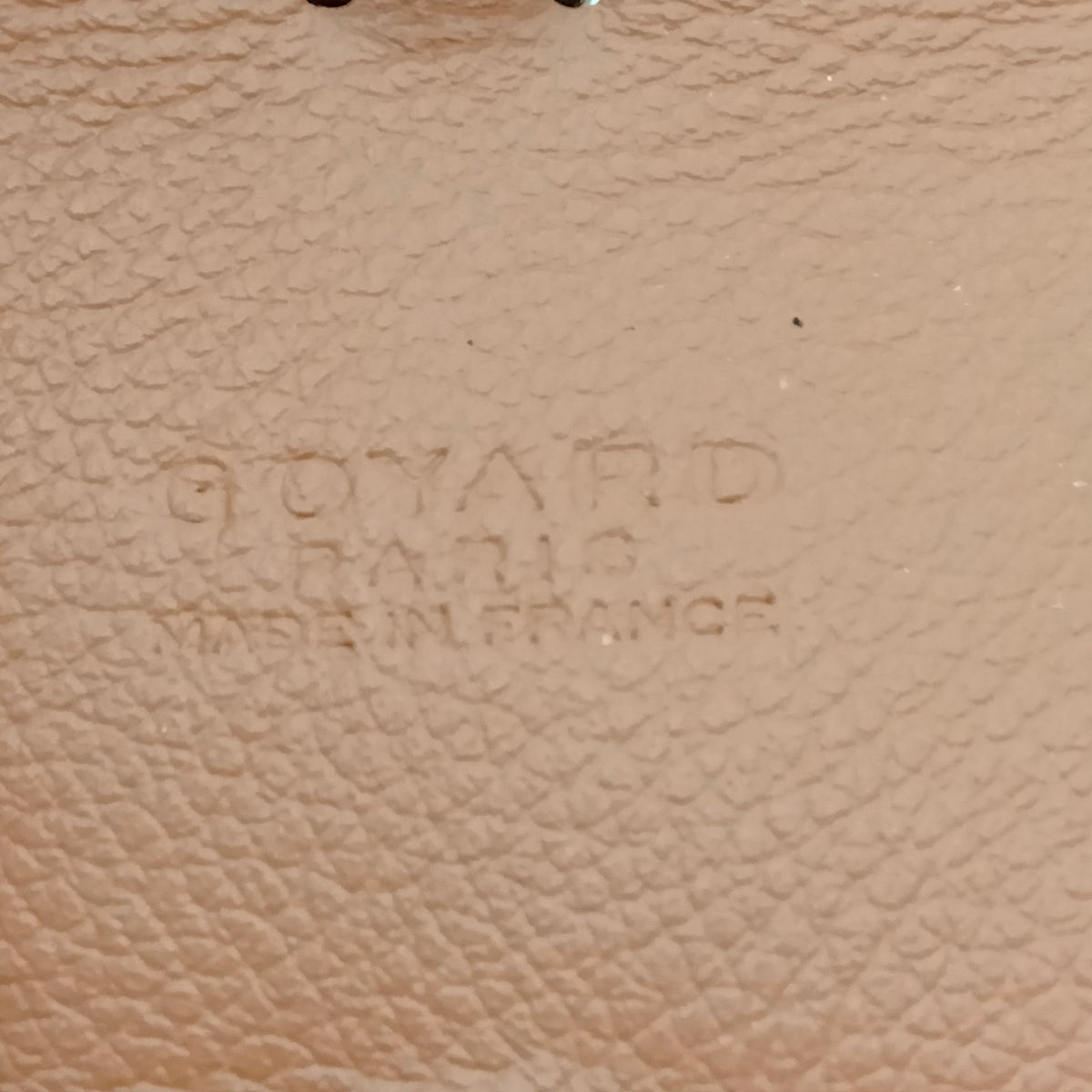 Goyard Tan Leather Clip Charm with Cord — original detail