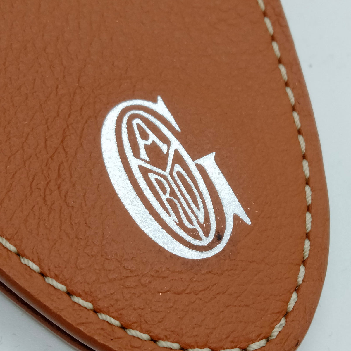 Goyard Tan Leather Clip Charm with Cord — original detail