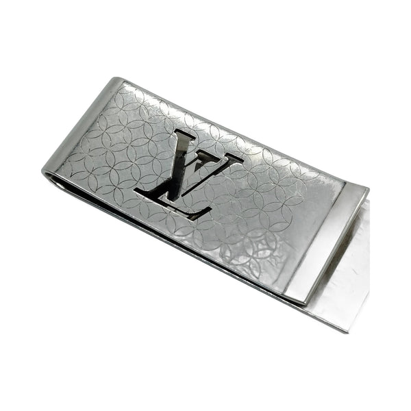 Louis Vuitton Silver-Tone LV Logo Money Clip