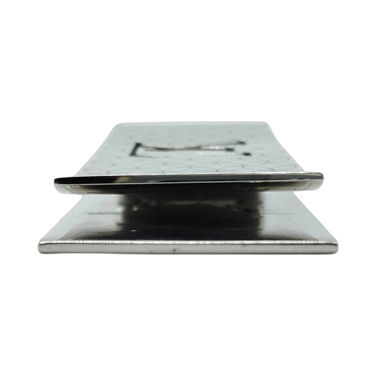 Louis Vuitton Silver-Tone LV Logo Money Clip — original detail