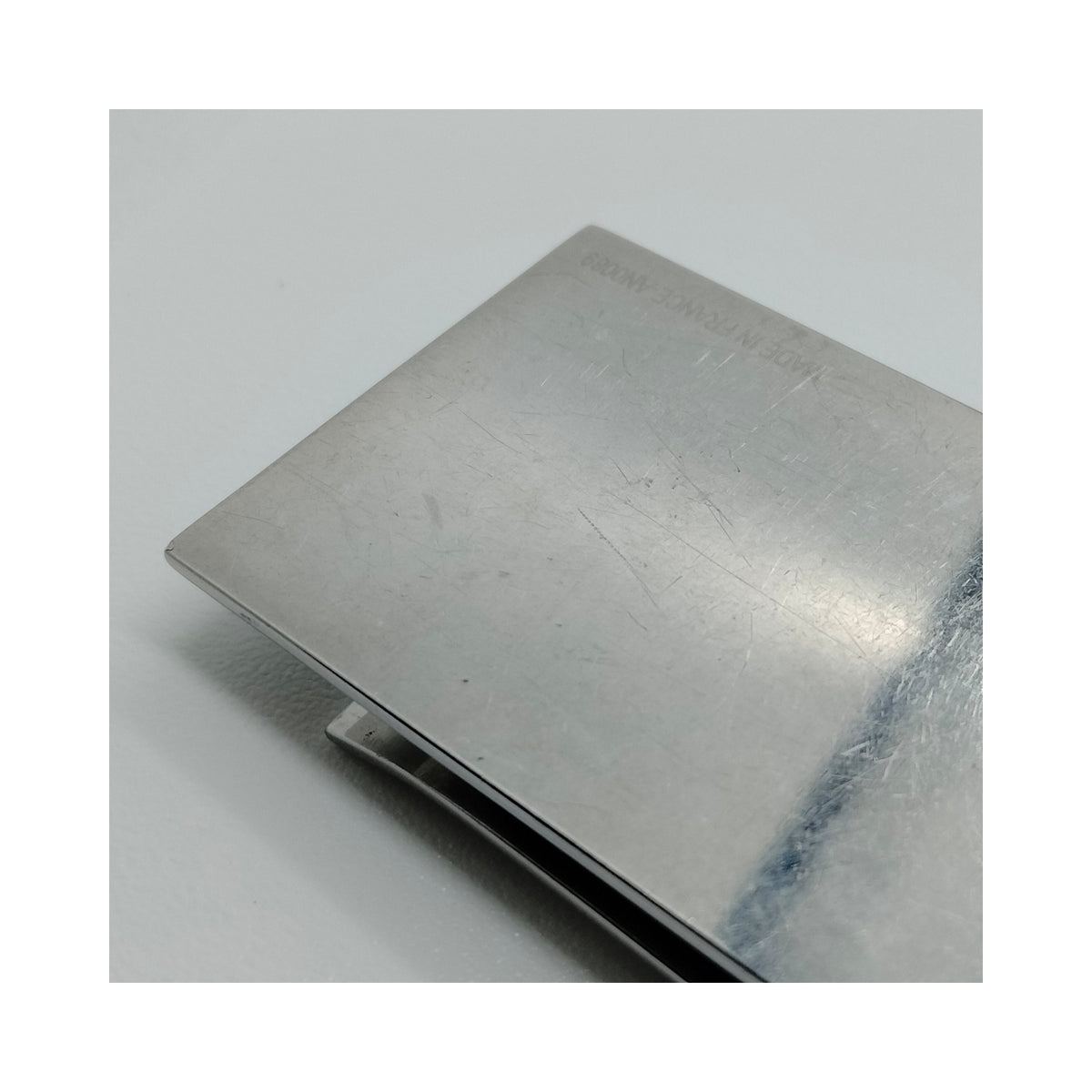 Louis Vuitton Silver-Tone LV Logo Money Clip — original detail