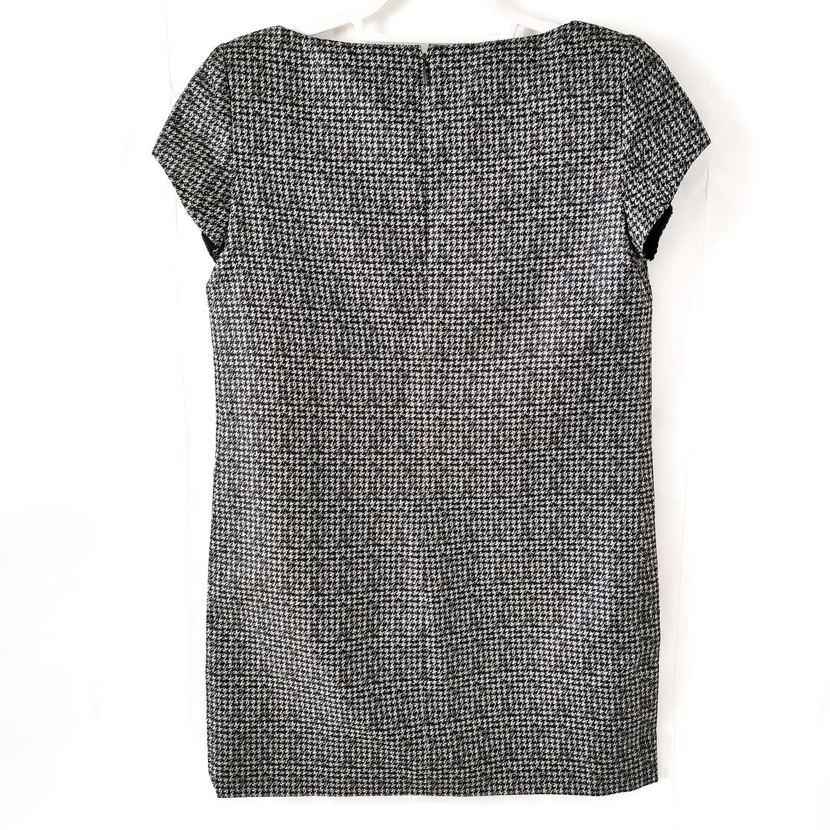 Saint Laurent Black & White Houndstooth Silk-Blend Dress — FR 40 — original detail 1