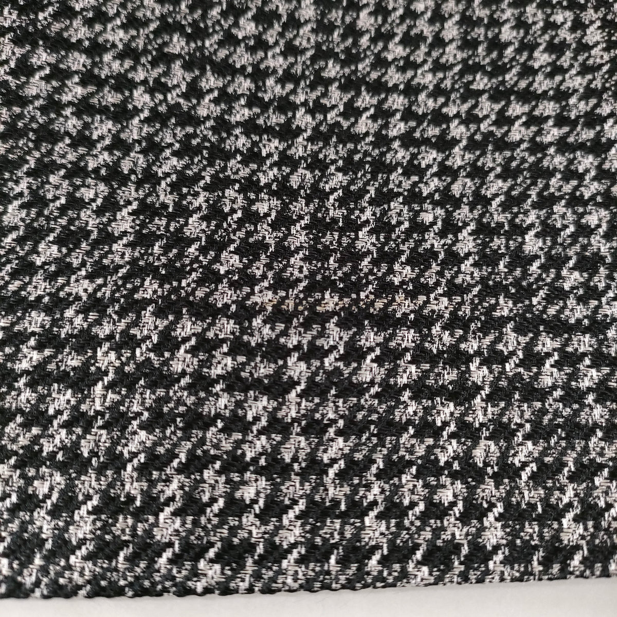 Saint Laurent Black & White Houndstooth Silk-Blend Dress — FR 40 — original detail 7