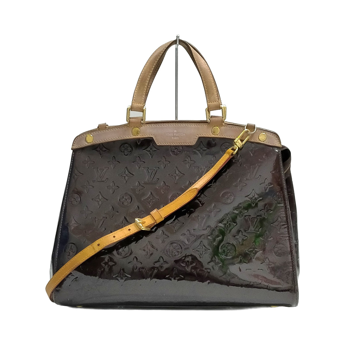 Louis Vuitton Purple Monogram Vernis Bréa GM with Strap — item view