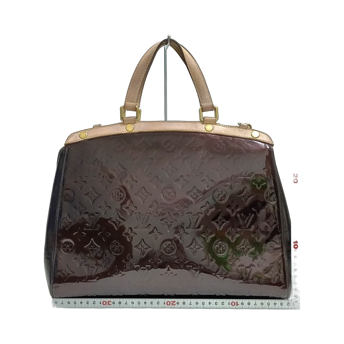 Louis Vuitton Purple Monogram Vernis Bréa GM with Strap — original detail