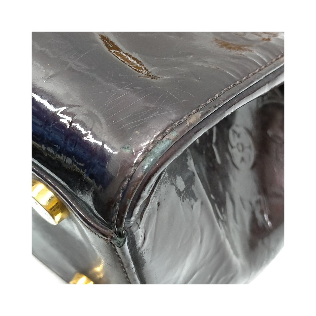 Louis Vuitton Purple Monogram Vernis Bréa GM with Strap — original detail