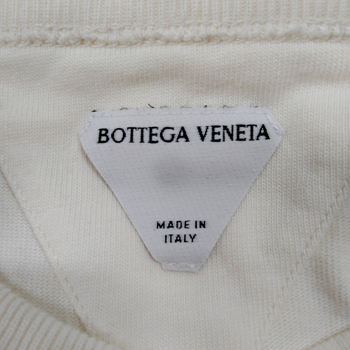 Bottega Veneta Cream Rivet-Pocket Cotton T-Shirt — XS — original detail 5