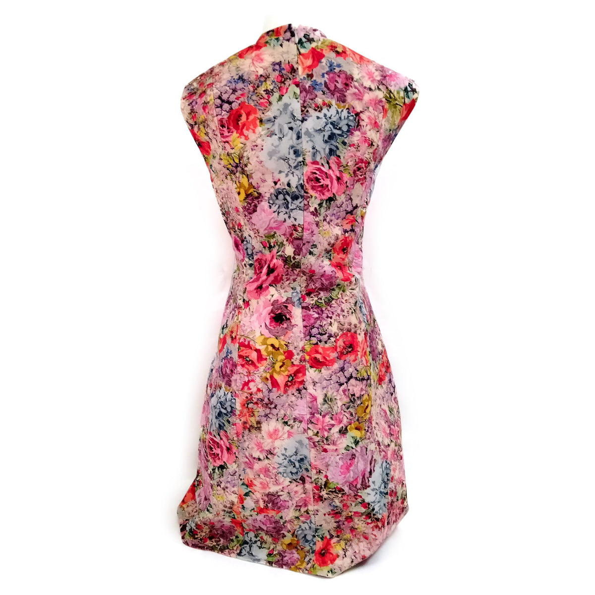 Valentino Multicolor Floral Wool & Silk Dress — IT 42 — original detail 2