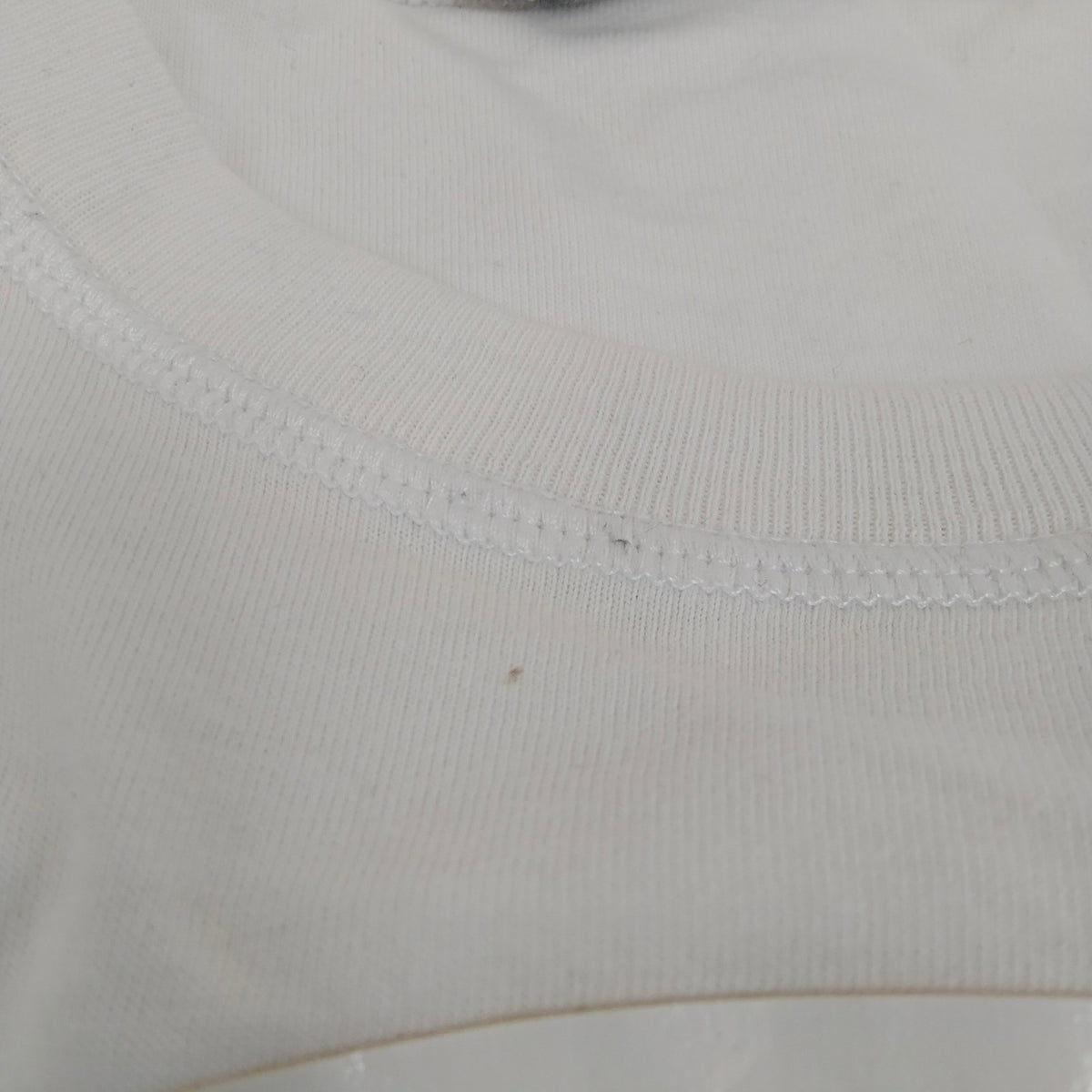 Fendi White Logo Cotton T-Shirt with FF Sleeve Stripes — IT 36 — original detail 8