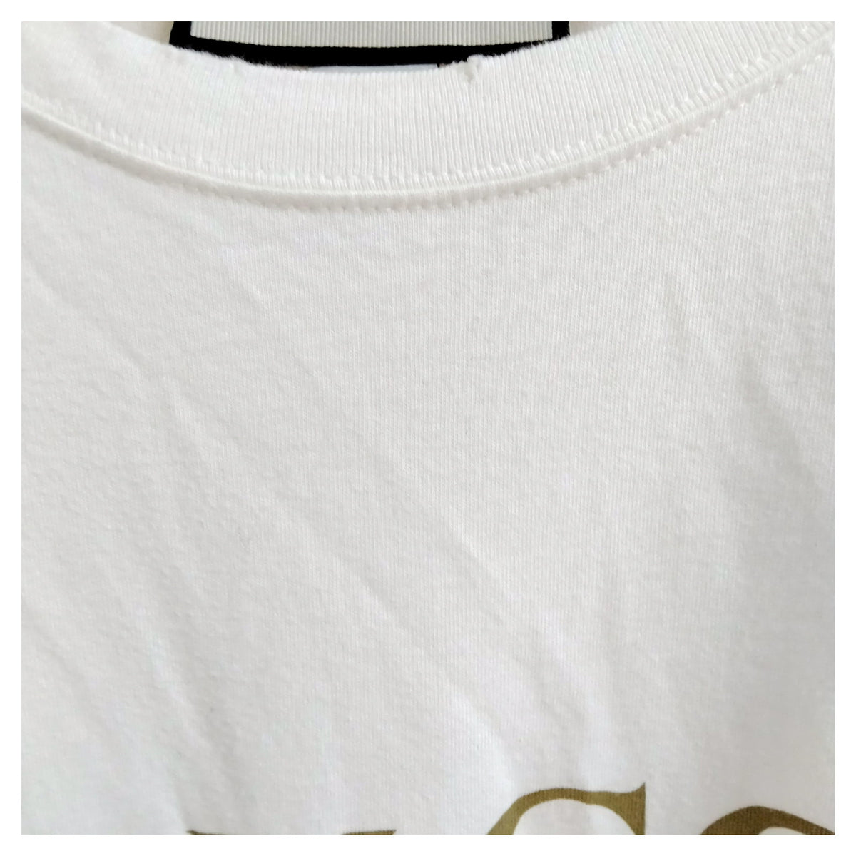 Gucci Cream Logo & Sequin Appliqué Cotton T-Shirt — XS — original detail 2
