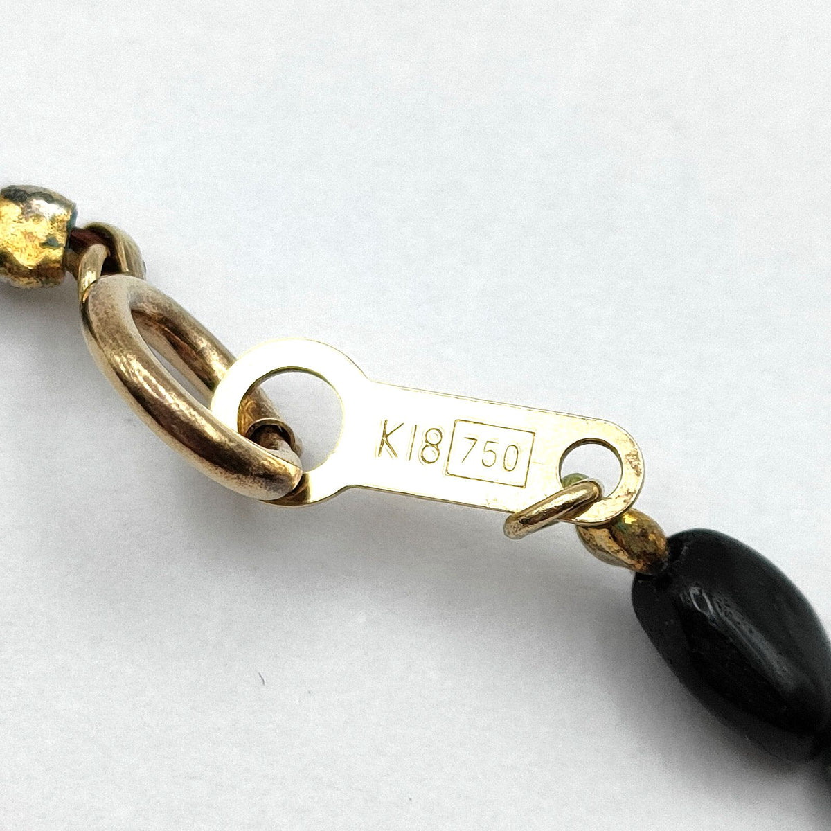 Multicolor Bead Necklace with K18/750 Gold Clasp — original detail 1